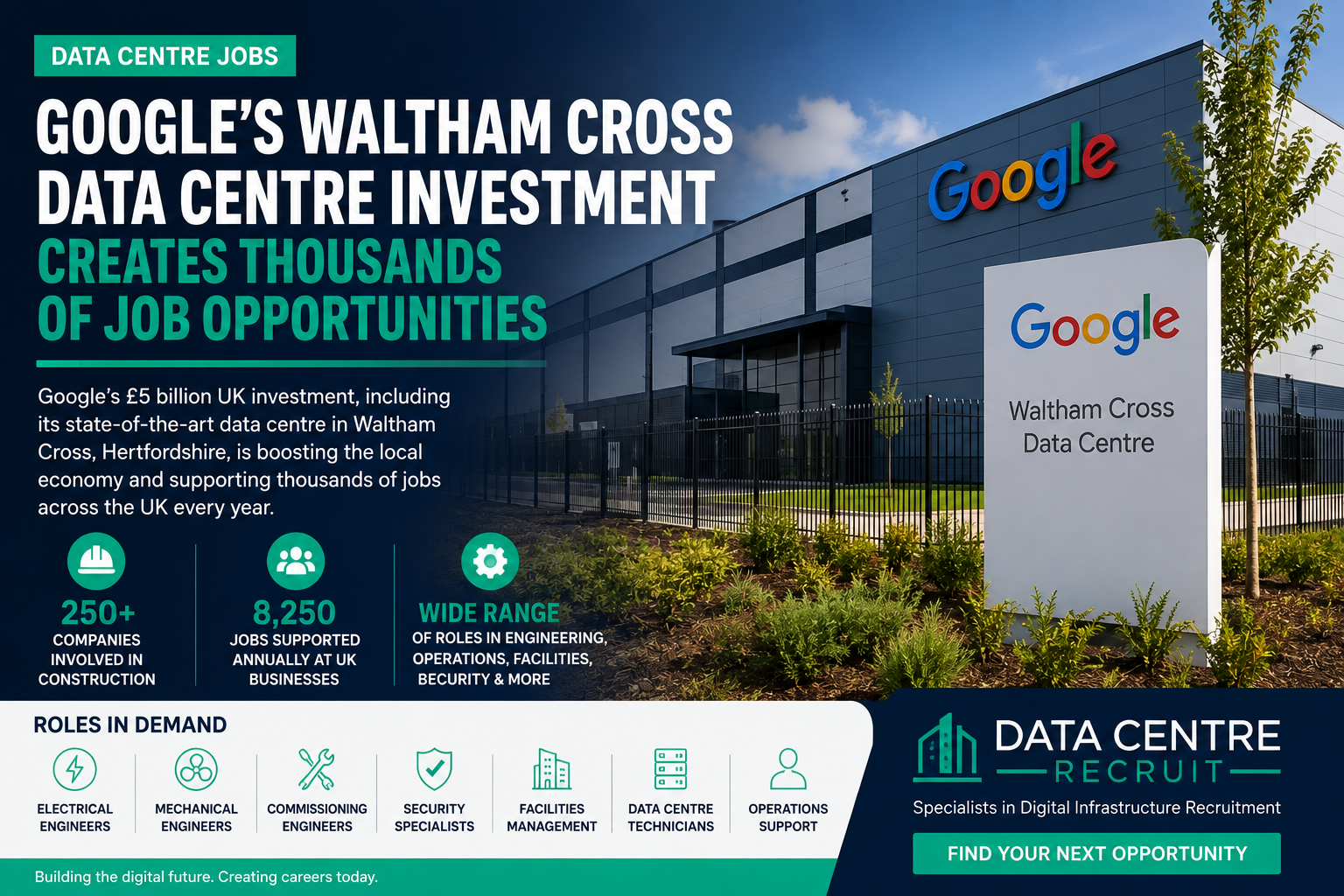 Google's Waltham Cross Data Centre Creates New UK Employment Opportunities